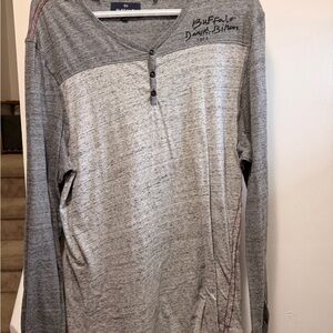 Buffalo David Bitton Heather Gray Long Sleeve Shirt